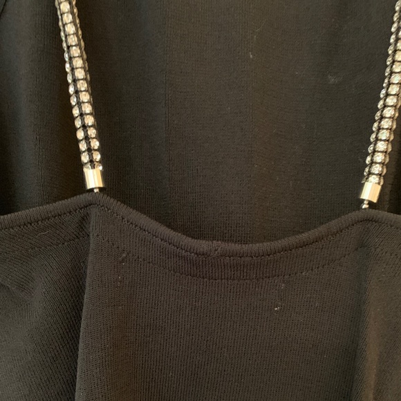 Cocktail dress with crystal straps knee length - Picture 4 of 5